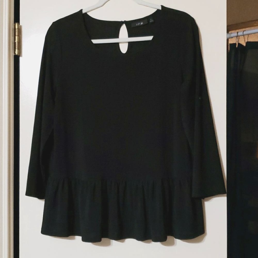 Apt. 9 Black Peplum Blouse